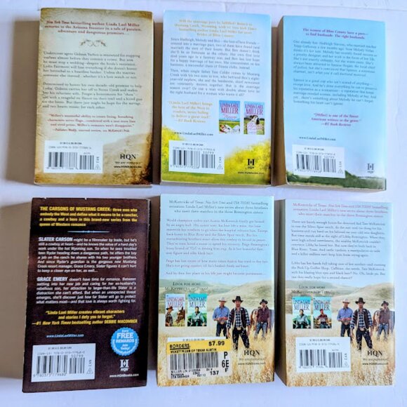 Linda Lael Miller Harlequin Romance Lot Set of 6 Paperback Small Cowboy Westerns - Picture 4 of 7